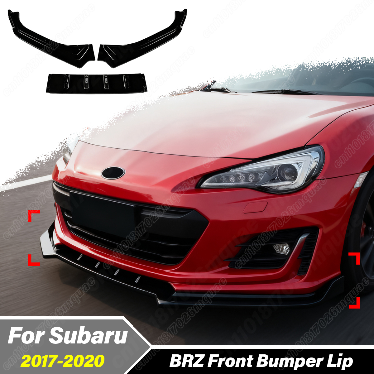 スバル BRZ 2017 2018 2019 2020 車のフロントバンパー下唇保護プレートスポイラーリップスプリッターボディ装飾修正
