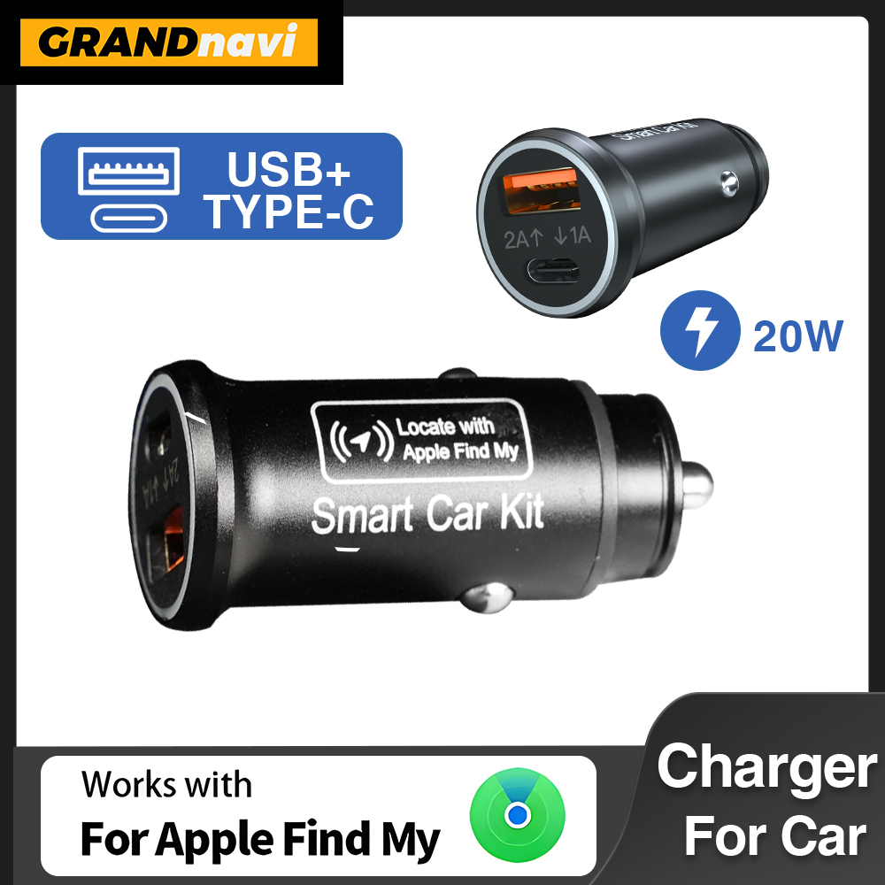 ユニバーサルミニ GPS ロケータートラック車の充電器シガーライター USB タイプ C アダプター隠し使用 iPhone IOS Apple Find My APP