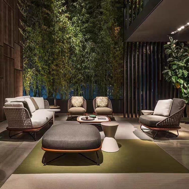 ラウンジテラスソファ 3 人用バルコニー屋外ソファガーデンシングル Muebles De Jardin De エクステリア屋外パティオ家具