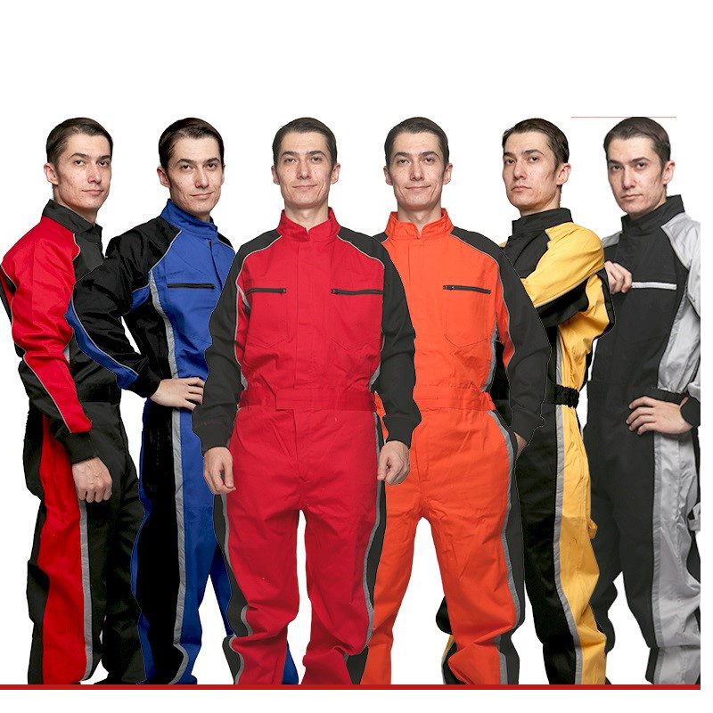綿カバーオール作業服耐摩耗性全体防塵修理工ワークショップメカニック溶接スーツレーサーレスキュー帯電防止
