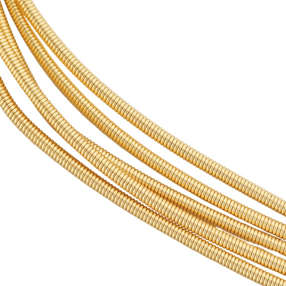 3.28FT フレンチ Gimp ワイヤー 18K ゴールドメッキ真鍮銅フレンチワイヤー ジュエリー作成用 (2mm) キット