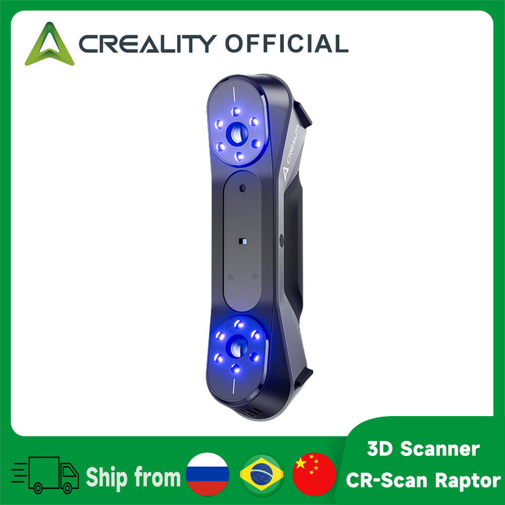 Creality 3D スキャナー CR-Scan Raptor 複数ライン ブルー NIR 0.02mm 精度 60FPS 手ぶれ補正 トラッキング スキャン 24 ビット カラー スキャナー