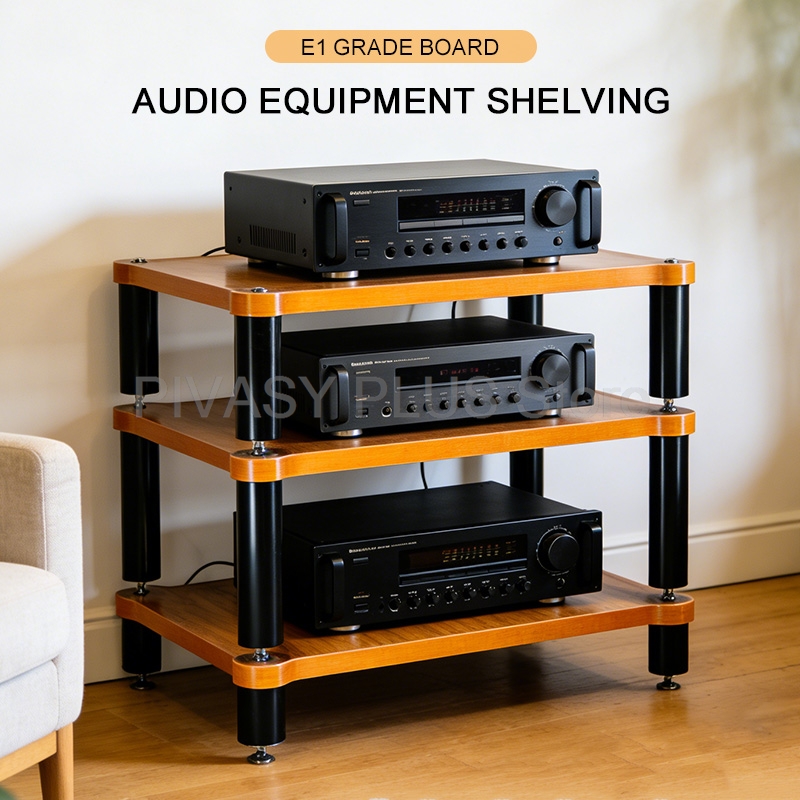 HiFi オーディオラック棚あたり 150 キロ耐荷重アンプスタンド 25 ミリメートル厚ボードアンプ棚ホームシアター DJ スタジオ CD プレーヤー