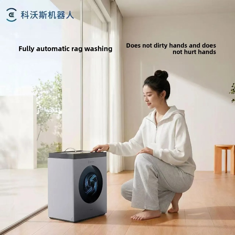ECOVACS Winbot W3 窓掃除ロボット オールインワン ベース (自動モップ洗浄機能付き) |強力スピン洗浄