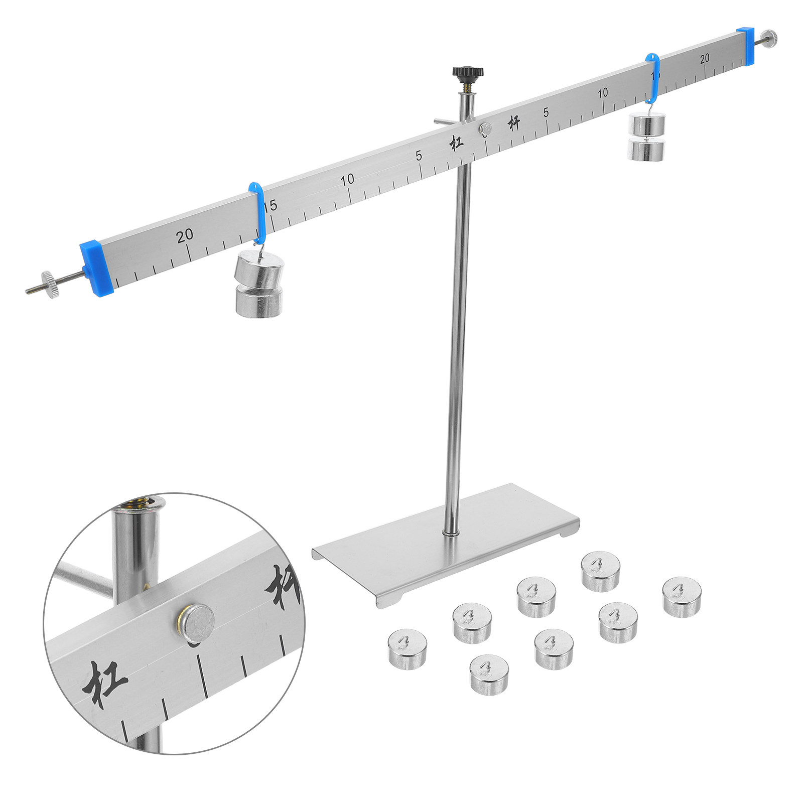 1pcs Lever Ruler Bracket (50cm) With 10pcs Weights Codes Lever Balance Tool For Physics Science Teaching Experiment Instrument