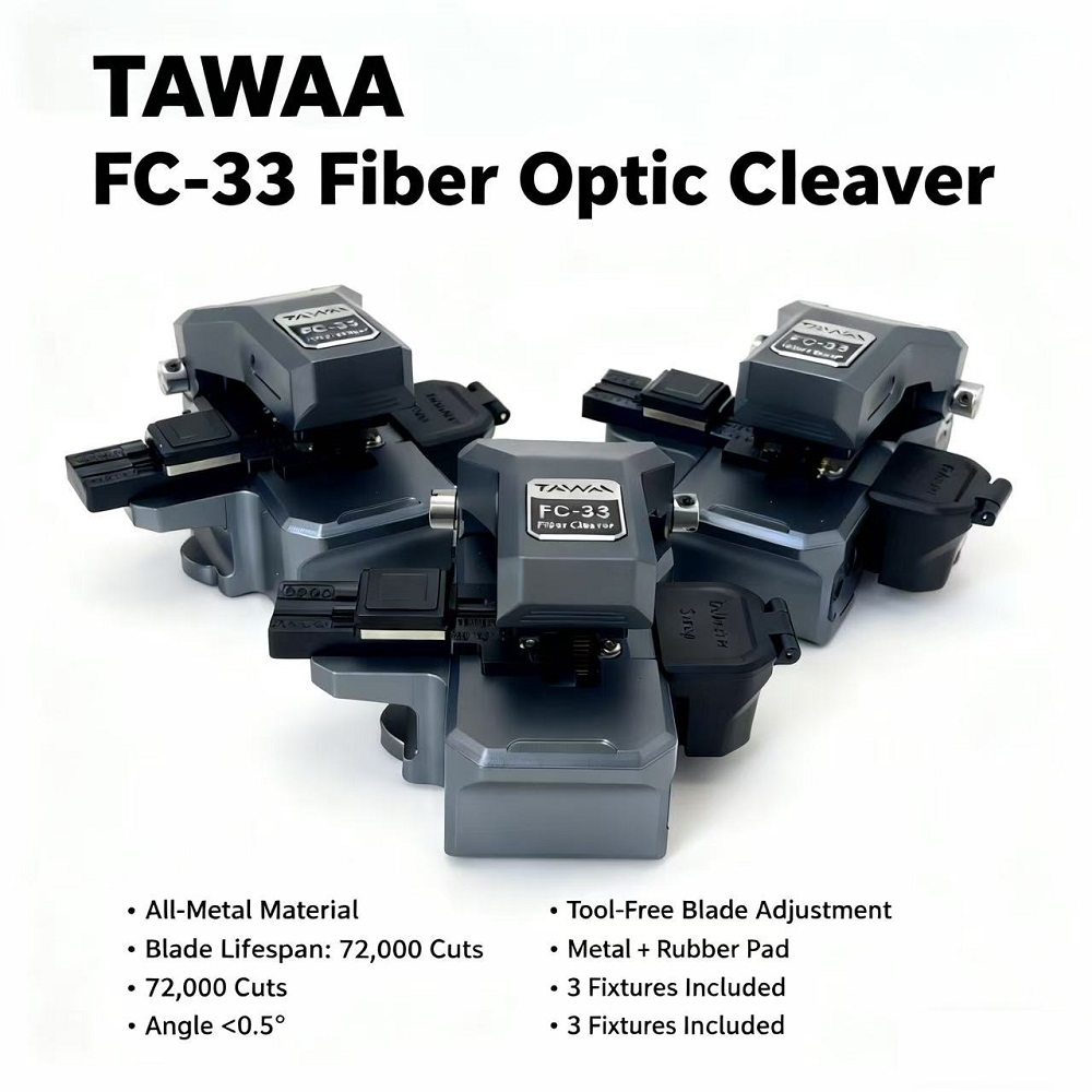 高精度 TAWAA FC-33 光ファイバー包丁 Cliveuse Fiber Optique FTTH ワンステップ光ファイバーカッター