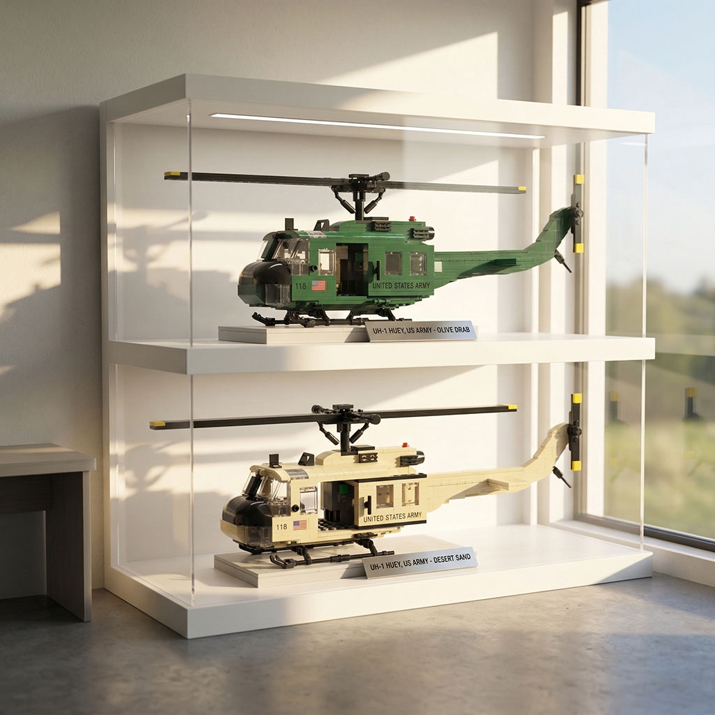 米軍 UH-1D ヘリコプターベトナム戦争軍事ビルディングブロックセット飛行機モデルレンガのおもちゃ子供大人のコレクション