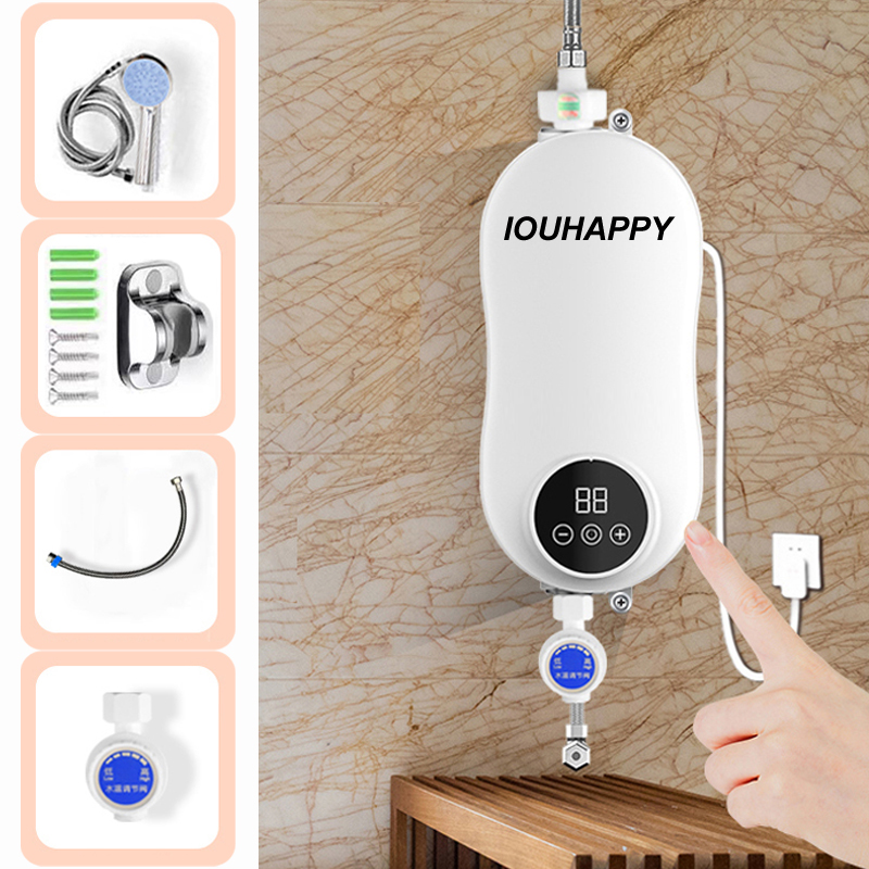 給湯器インスタント 220V 110V 4500 ワットタンクレス電気温水器シャワー給湯器浴室キッチンヒーター蛇口プラグ付き