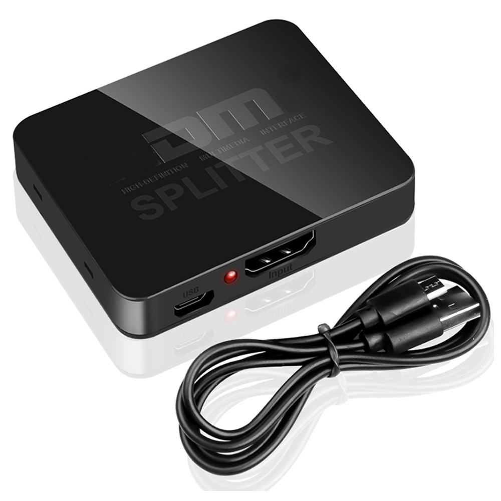 4K 1 で 2 出力 HDMI 互換スプリッター 1x2 ビデオディストリビュータースイッチアンプ 1080P デュアルディスプレイ PC ラップトップモニタープロジェクター用