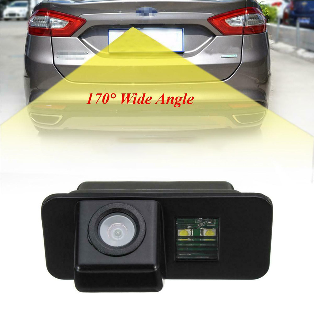 車のリアビューカメラリバースバックアップカメラ 170 ° HD 1080P 駐車ライン付きフォードモンデ​​オ S-Max フォーカスフィエスタ
