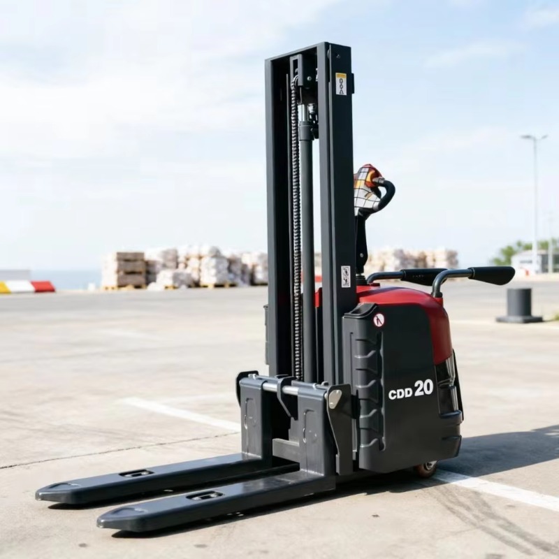 2026 New Arrival 4m Lift Height Multi-functional Electric Stacker Hydraulic Side Shifter Polyurethane Tires-Heavy Duty Pallet