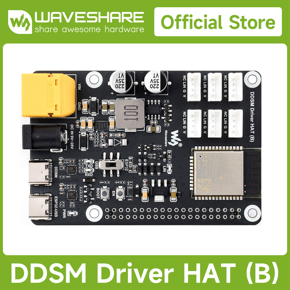 Waveshare ダイレクト ドライブ サーボ モーター ドライバー ボード (B)、ESP32 と制御回路を統合、2.4G WiFi サポート