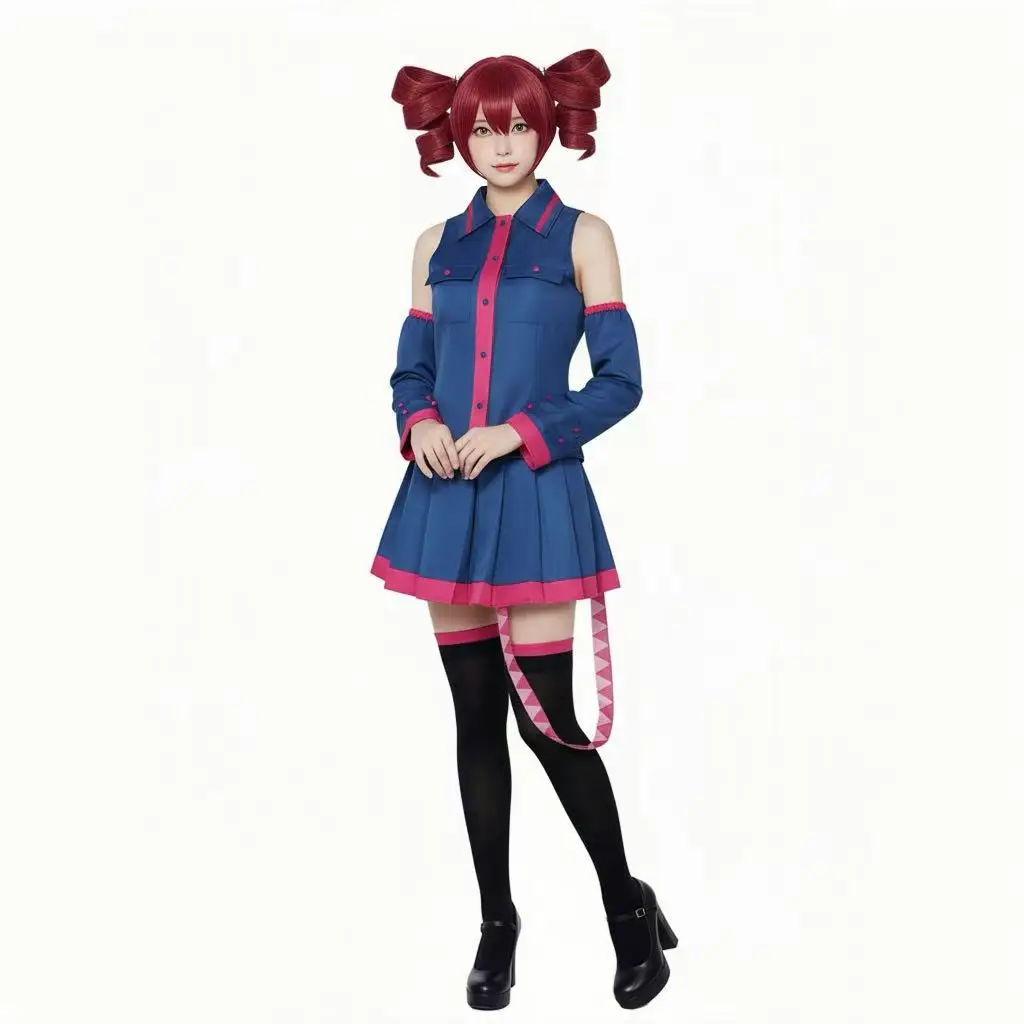 アニメ累テトコスプレ衣装ウィッグハロウィンパーティースーツ
