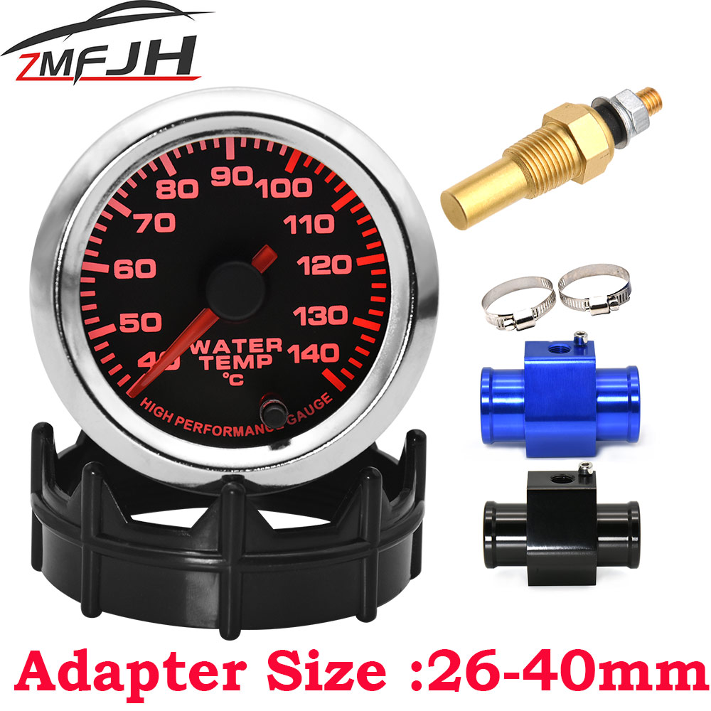 AD 52 ミリメートル水温計 40 〜 140 摂氏レーシングゲージキット車 1/8NPT センサー水温ジョイントパイプセンサーアダプター