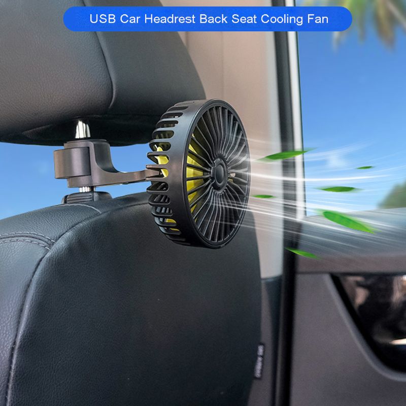 ユニバーサル車フック車後部座席ヘッドレスト 1/2/3 速度 5/12V USB ファンスイッチ付き車トラック SUV ボート用空冷ファン