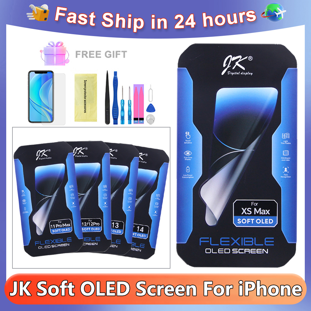 JK ソフト OLED スクリーン液晶 iPhone XS 11 12 13 14 15 16 17 プラスプロマックス Lcd ディスプレイタッチスクリーンデジタイザアセンブリの交換