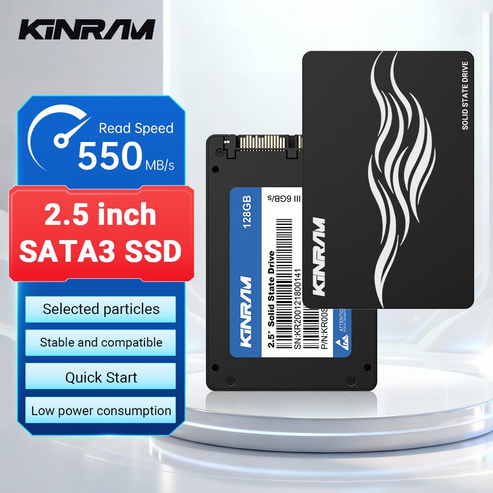 KinRam 2.5 SATA 3 SSD 128 ギガバイト 120 ギガバイト 64 ギガバイトハードディスク 240 ギガバイト 256 ギガバイト HDD 内部高速 SATA3 ソリッドステートドライブラップトップデスクトップ用