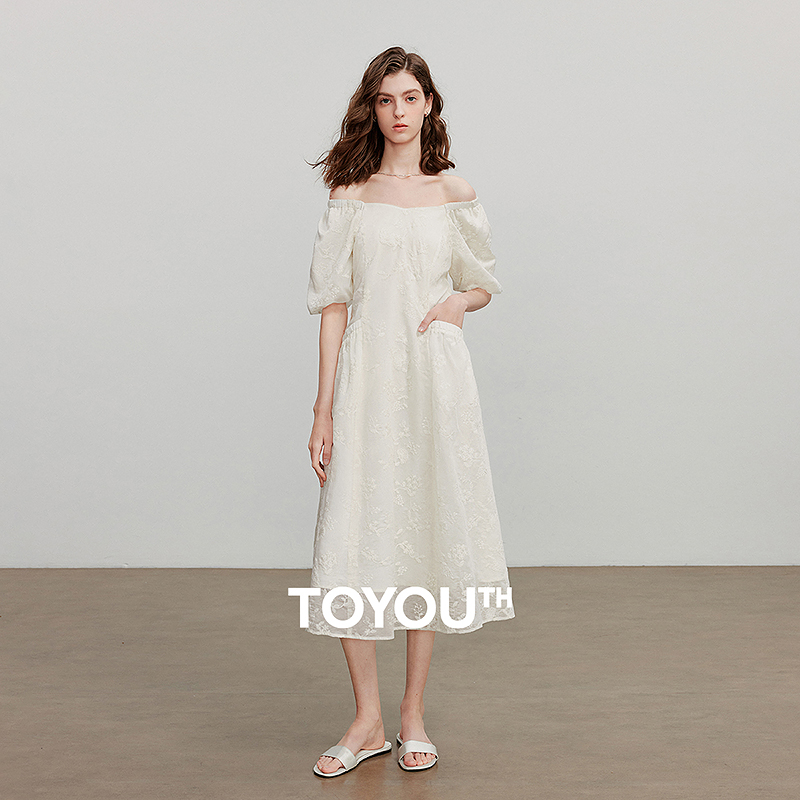 TOYOUTH 女性ドレス 2025 夏の新半袖ホリデーカジュアルドレス 8529100
