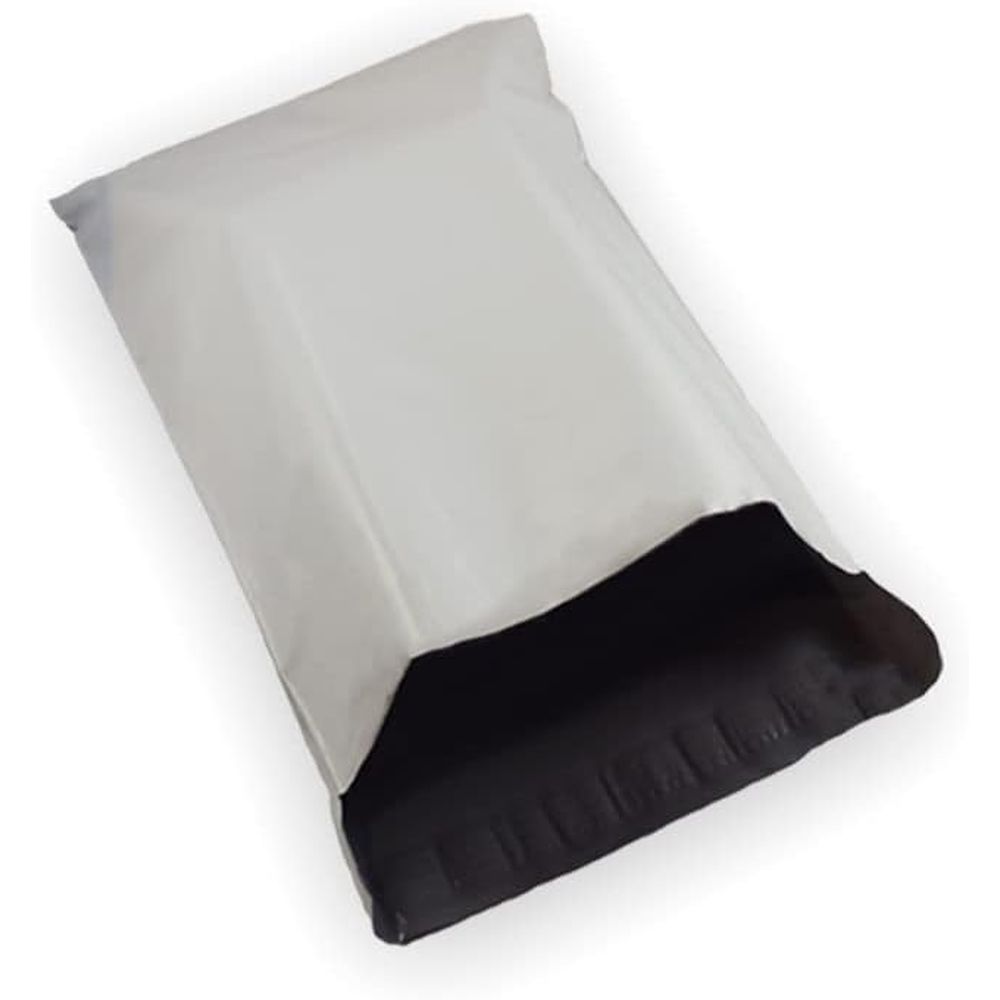 24x36インチ ホワイト ポリメーラー、#10サイズ、自己密封式プラスチック配送袋、厚さ2.35ミル、ジャンボ