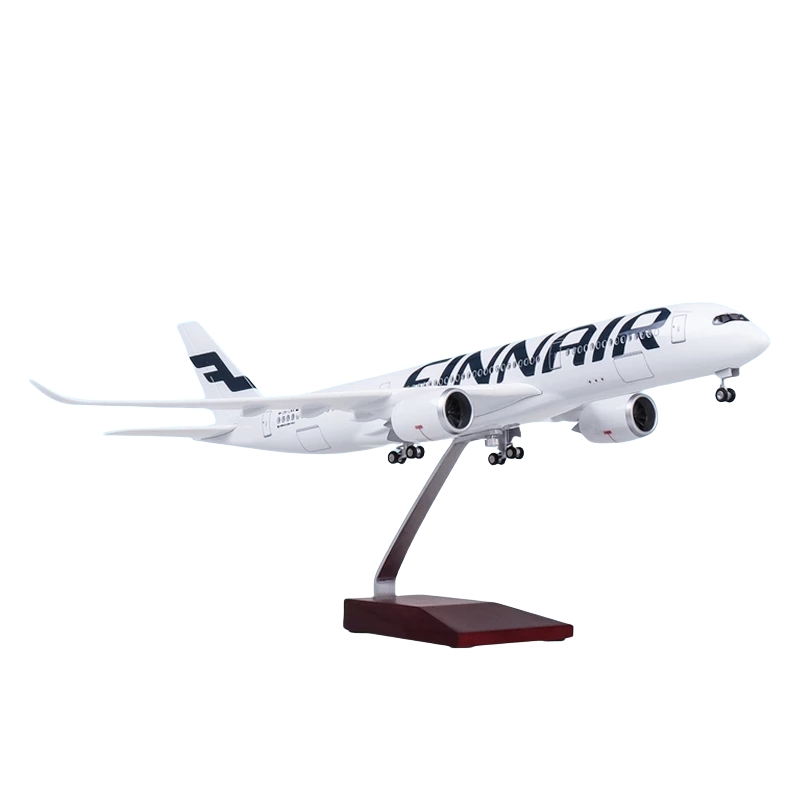 1/142 スケール 47 センチメートル飛行機エアバス A350 フィンランドフィンエアー航空モデルライトとホイール付きダイキャスト樹脂飛行機コレクションギフト