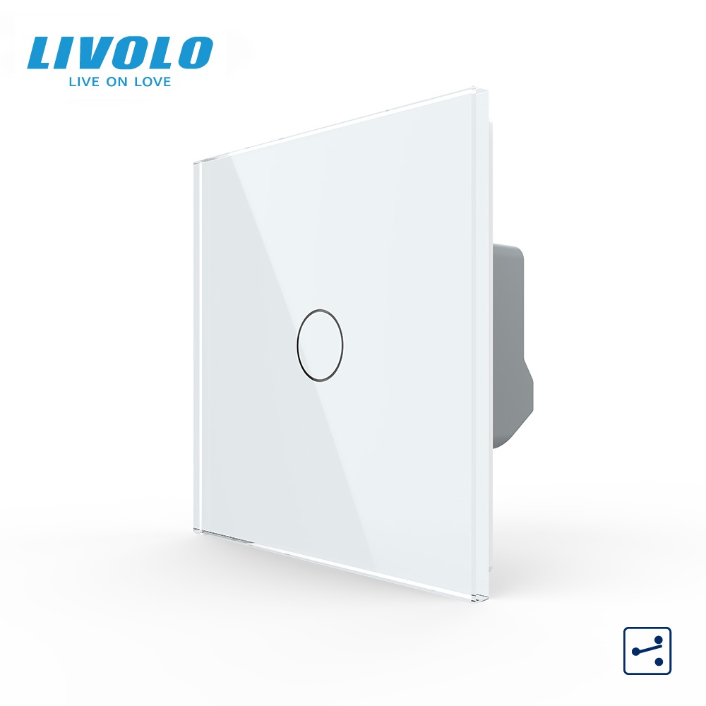 壁スイッチ Livolo EU 標準配電盤 1 ギャング 2 ウェイタッチ壁ライトスイッチ VL-C701S
