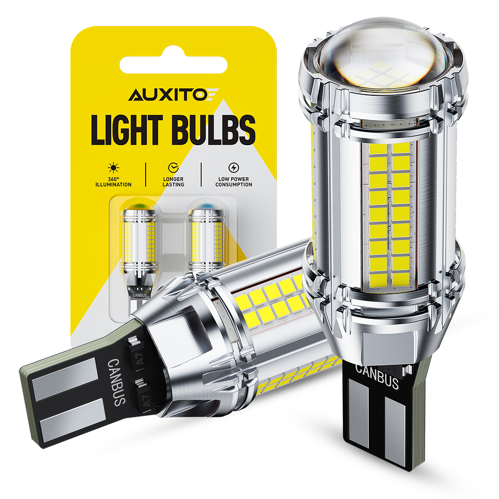 AUXITO 2 個 T15 W16W LED リアバックアップ電球 6500 K ホワイト 906 904 912 921 リバースライト HD プロジェクターレンズ付き超高輝度