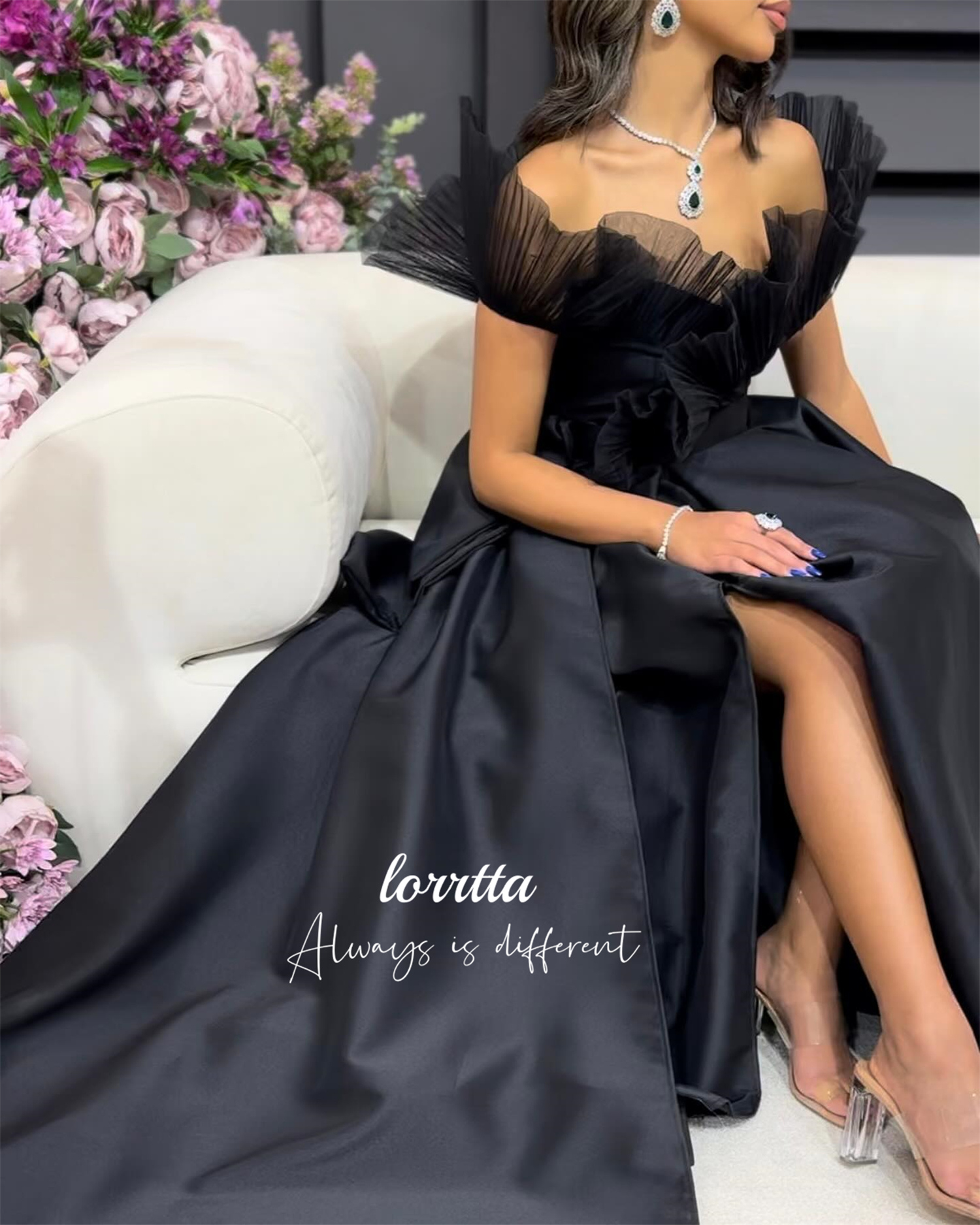 Lorrtta シックな女性のイブニングドレスウェディングパーティープロムドレス 2025 ローブローブデカクテルエレガントなガウン豪華な新しいカスタマイズ
