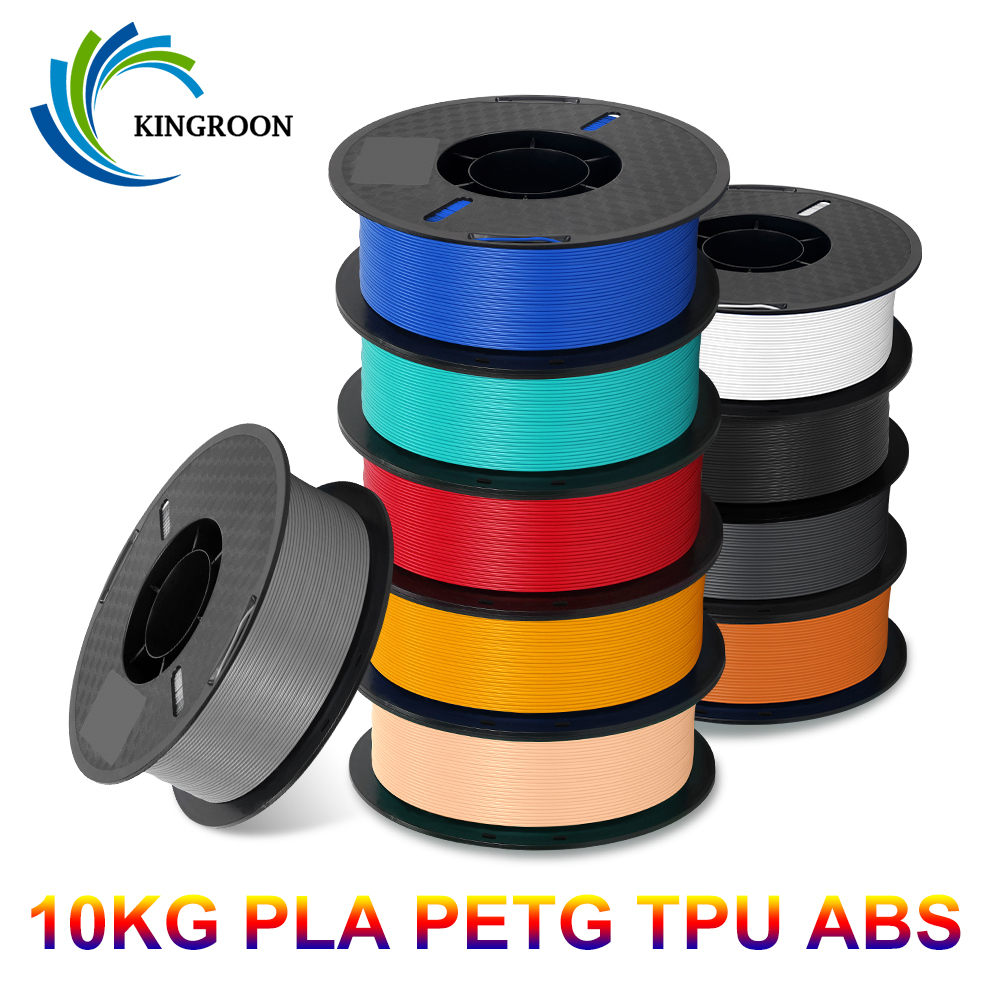 22LBS TPU ABS PETG PLA フィラメント 3D プリンタフィラメント 10 ロール 1KG 1.75 ミリメートル無臭環境に優しい良好な靭性ミックスカラー FDM