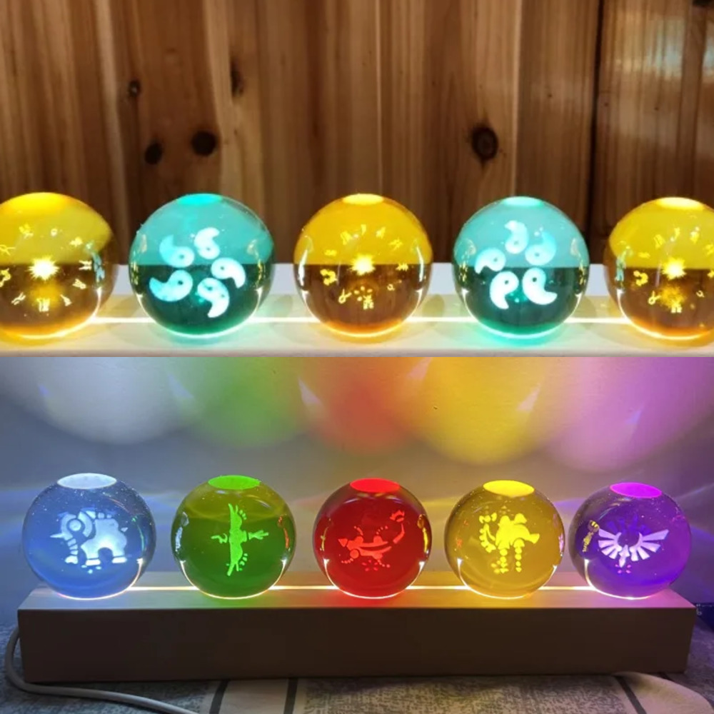ゼルダの伝説フィギュア夜の光プルーフトライアルヒーローズ K9 クリスタルボール 5 センチメートルコスプレ家の装飾ゲーム小道具模型玩具誕生日ギフト