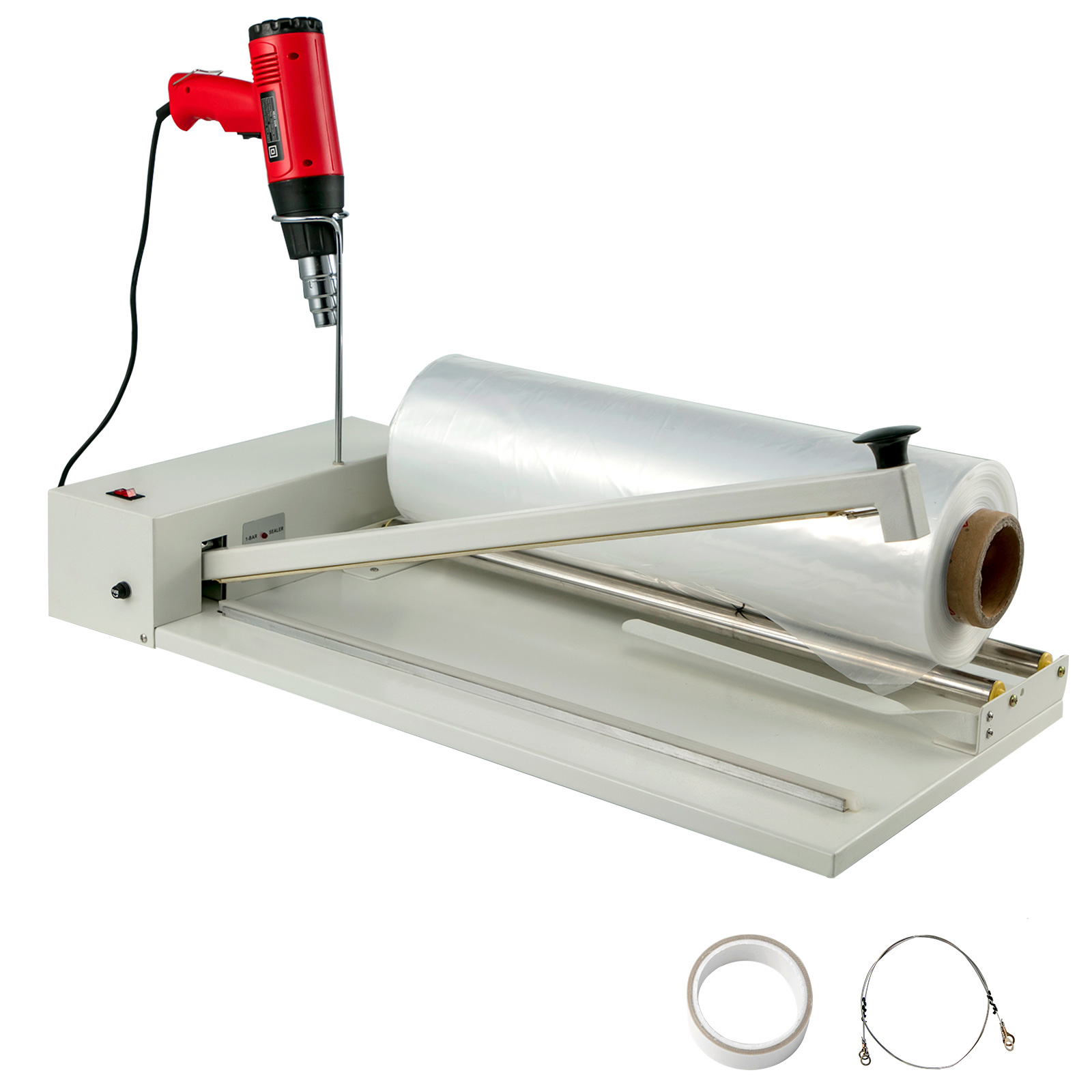 SucceBuy 12 18 24 インチシュリンクラップシーラーラミネート機ヒートガン 1800 ワットフィルム利用可能なロール PVC POF フィルム本おもちゃ食品