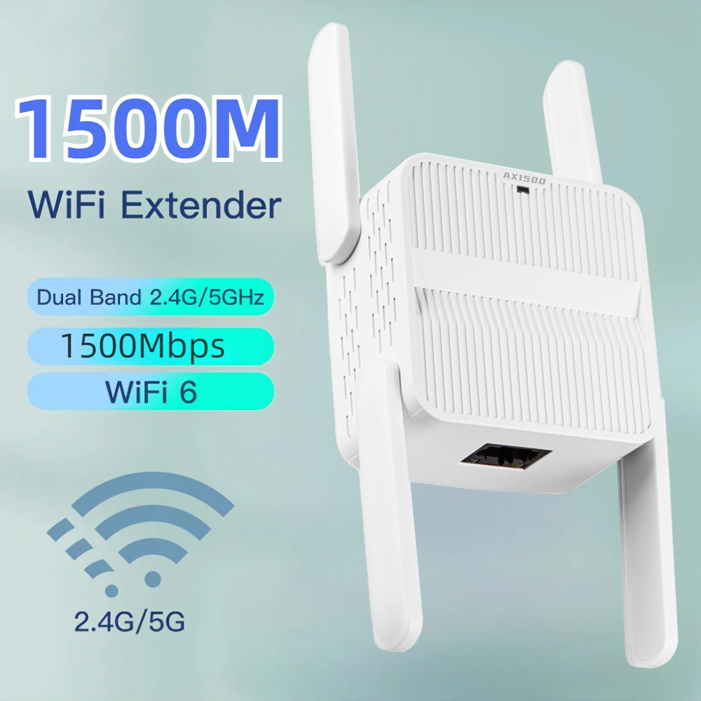 AX1500 WiFi 6 リピーター信号ブースターデュアルバンド 2.4G 5GHz 802.11AX ワイヤレス Wi Fi 長距離エクステンダーアンプ AP/リピーターモード