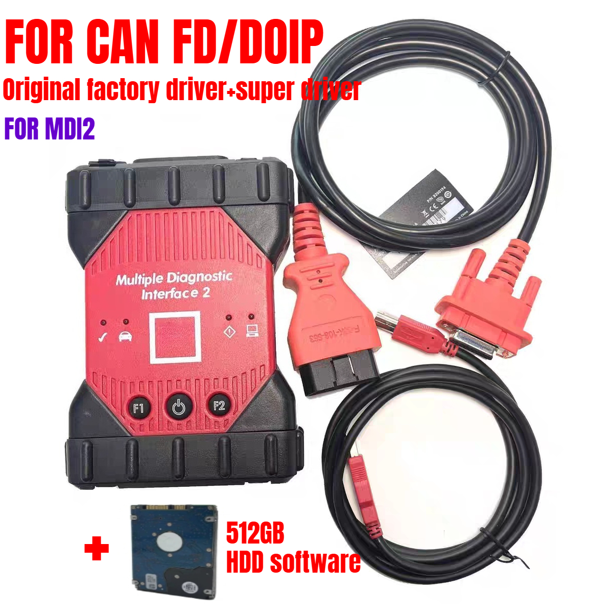 NEWBest 自動スキャナ MDI 2 車診断ツール Supoort CAN FD DoIP 通信 MDI2 USB/WIFI/ネットワーク ケーブル接続ツール