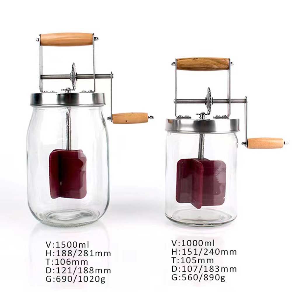 1.5L バターミキサーマシン食品グレードのバターミキサーガラス瓶