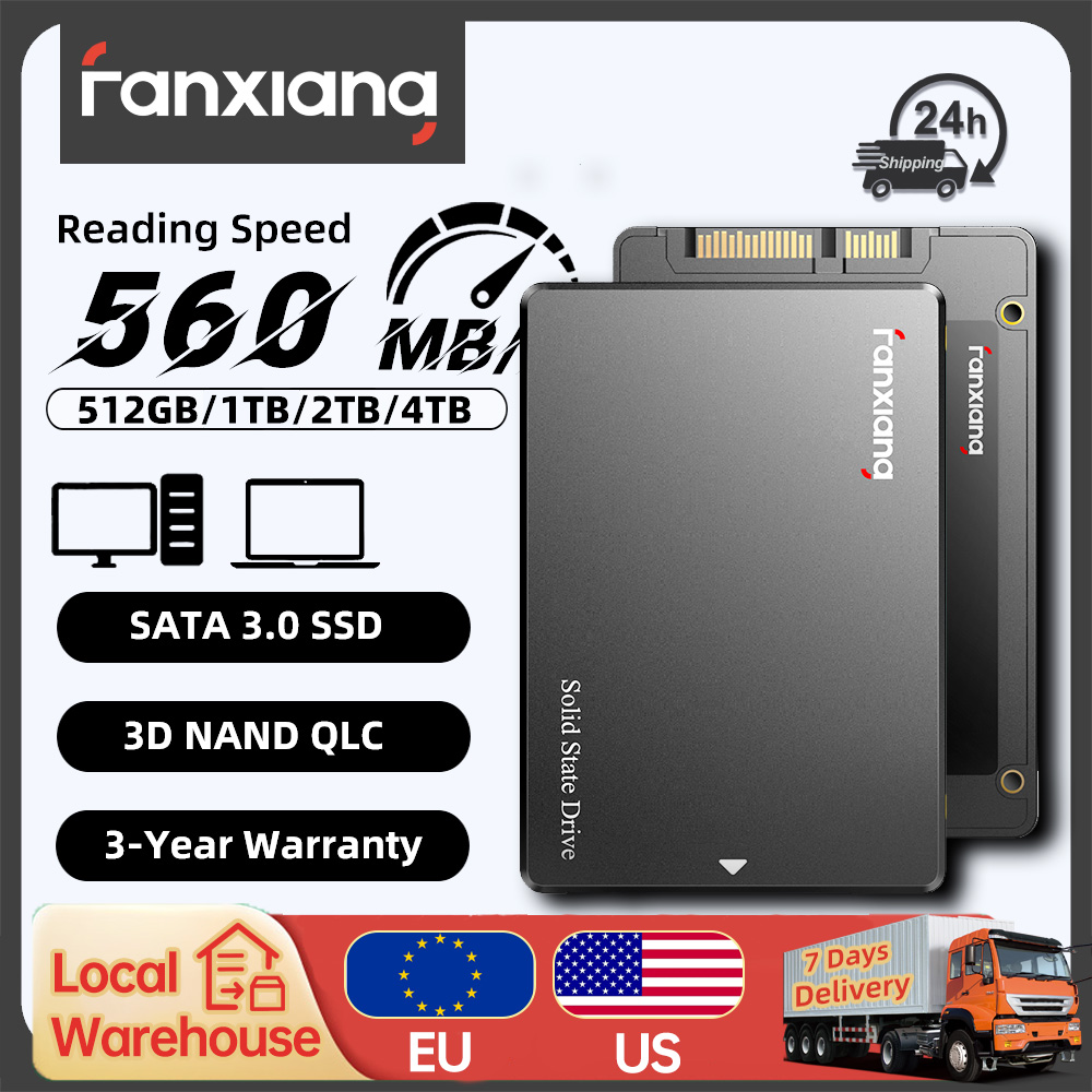 [EU/米国船] Fanxiang S101Q 2.5 インチ SATA SSD 560MB/s 内部 SSD 4TB ハードディスク内部ソリッドステートディスクデスクトップ PC ラップトップ用