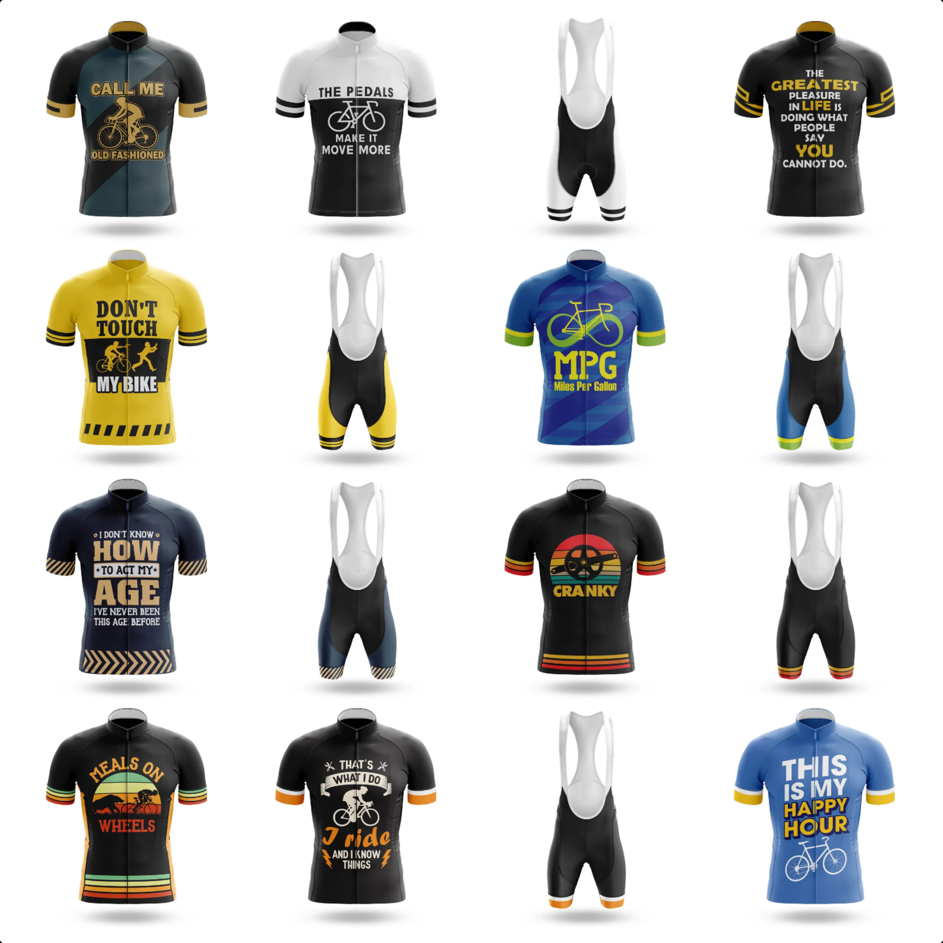 あなたはそれができますサイクリングジャージ服 Mtb 男性衣料品専門のシャツショーツ男性ジャンパー夏バイクジャージよだれかけ