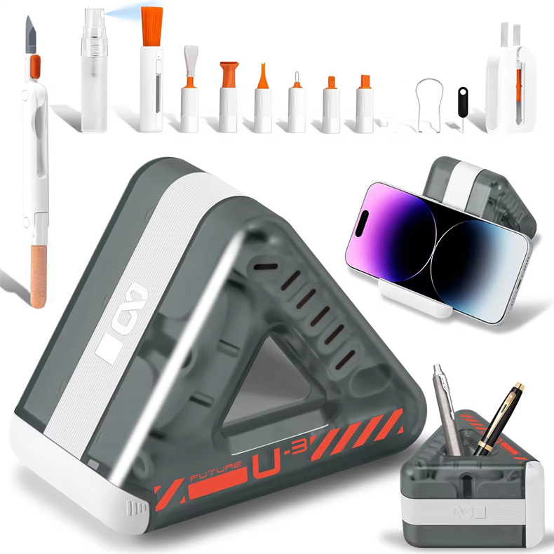 オールインワン クリーニング キット キーボード ブラシ iPhone Airpods 電話スロット充電ポート イヤホン ラップトップ カメラ レンズ クリーニング スティック W