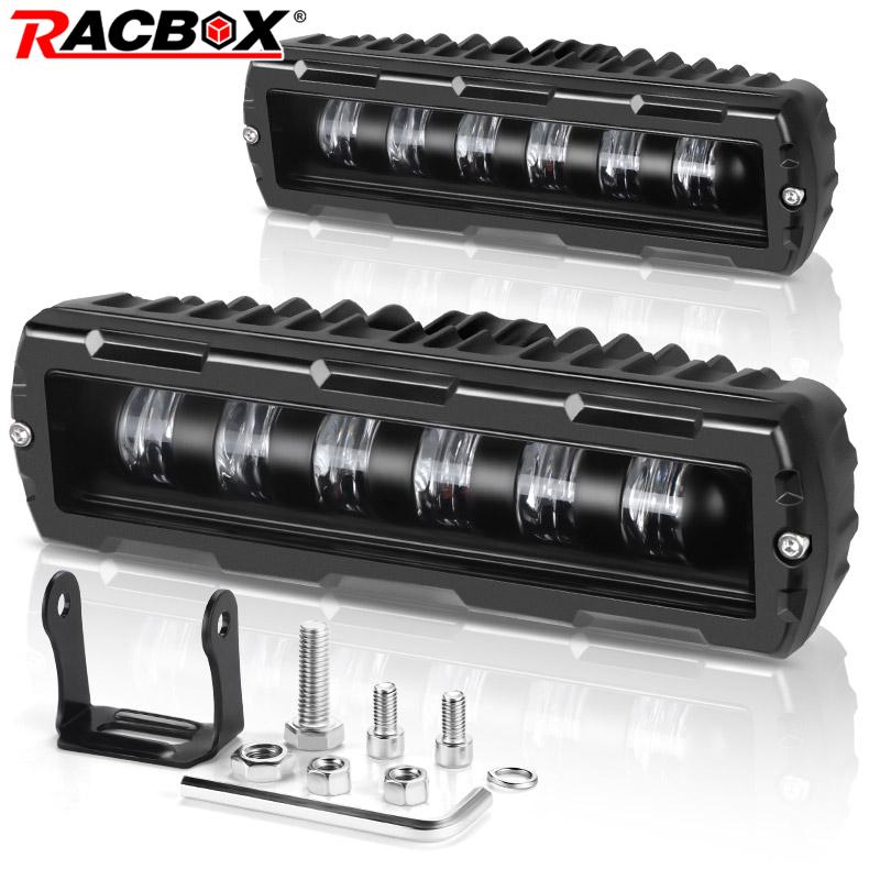 6 インチ 30 ワット 7D オートバイ LED ドライビングライトバーアルミワークランプヘッドライトピックアップ 4X4 オフロード ATV SUV トラック UTV 用ブラケット付き