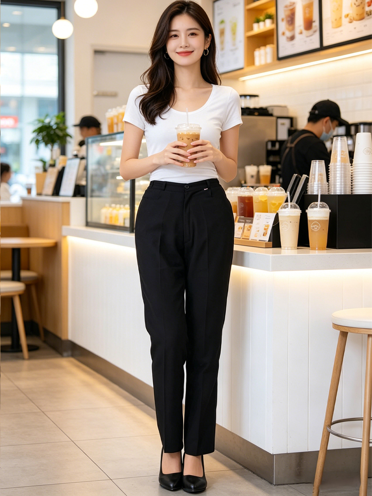 クリーニングスタッフコスチューム女性キッチンズボンウェイトレスユニフォームフードサービスホテルレストラン食堂ベーキングカフェワークパンツ用