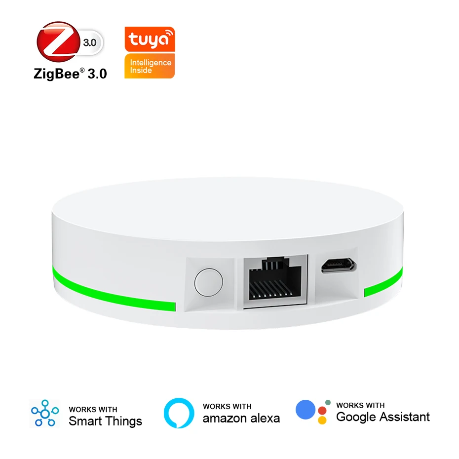 Tuya ZigBee 3.0 スマート Zigbee ハブ 有線ゲートウェイ ブリッジ ネットワーク ケーブル付き スマート ライフ リモコン Alexa Google ホームで動作