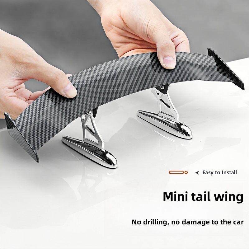 車の外観のためのカーボンファイバー製リアスポイラーのアップグレード、車の尾翼の修正、ミニ尾翼の創造的な装飾