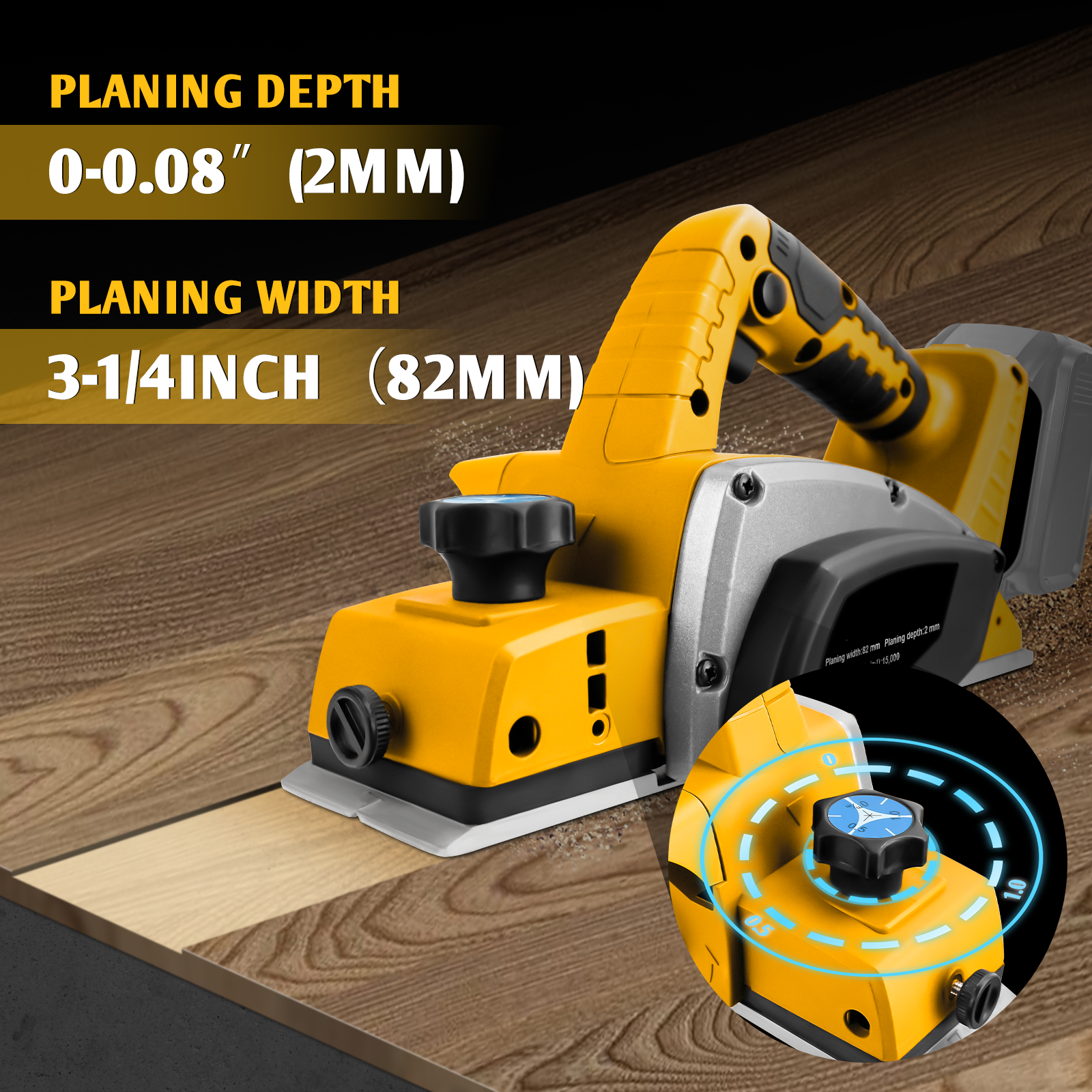 電動ハンドかんな Dewalt 20V コードレスハンドヘルド電源かんな大工ホーム DIY 電気ルータートリマー電動工具
