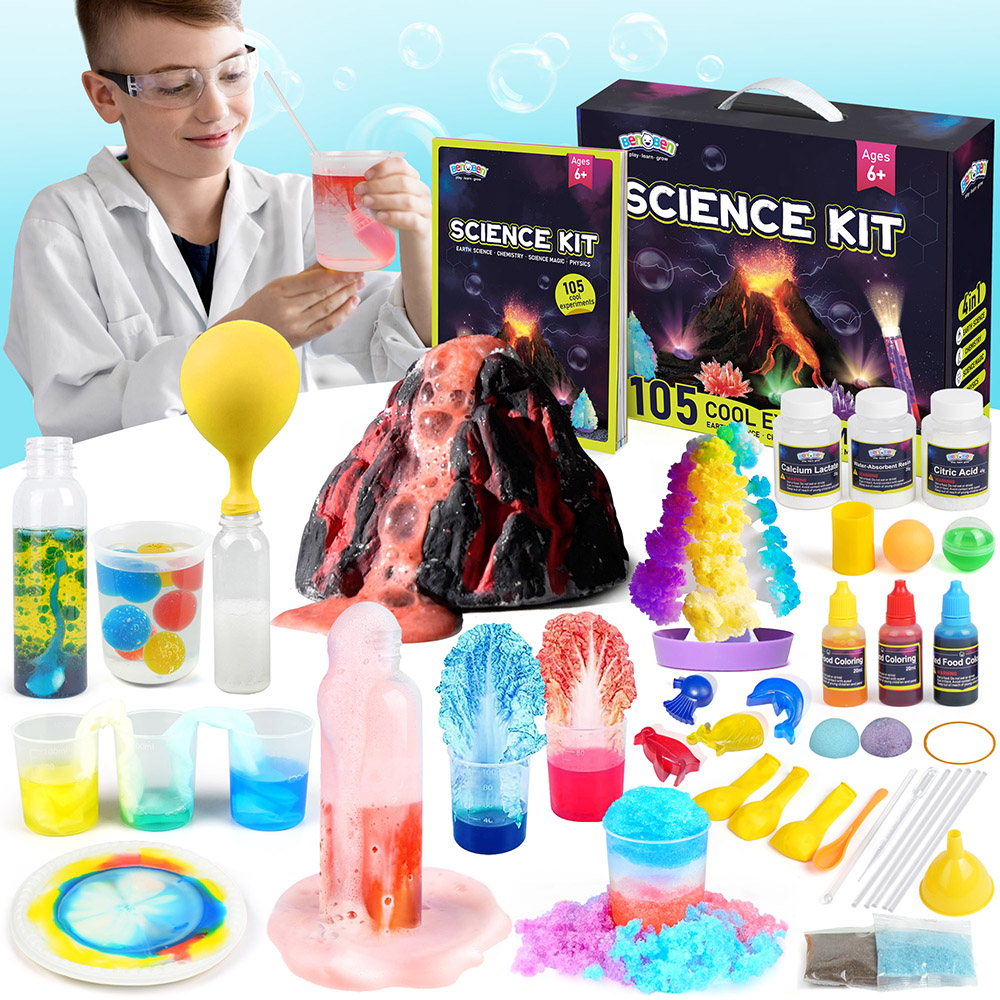 子供用科学キット 8 、 105 実験教育玩具、科学キット STEM おもちゃ 男の子 女の子 誕生日 クリスマス ギフト
