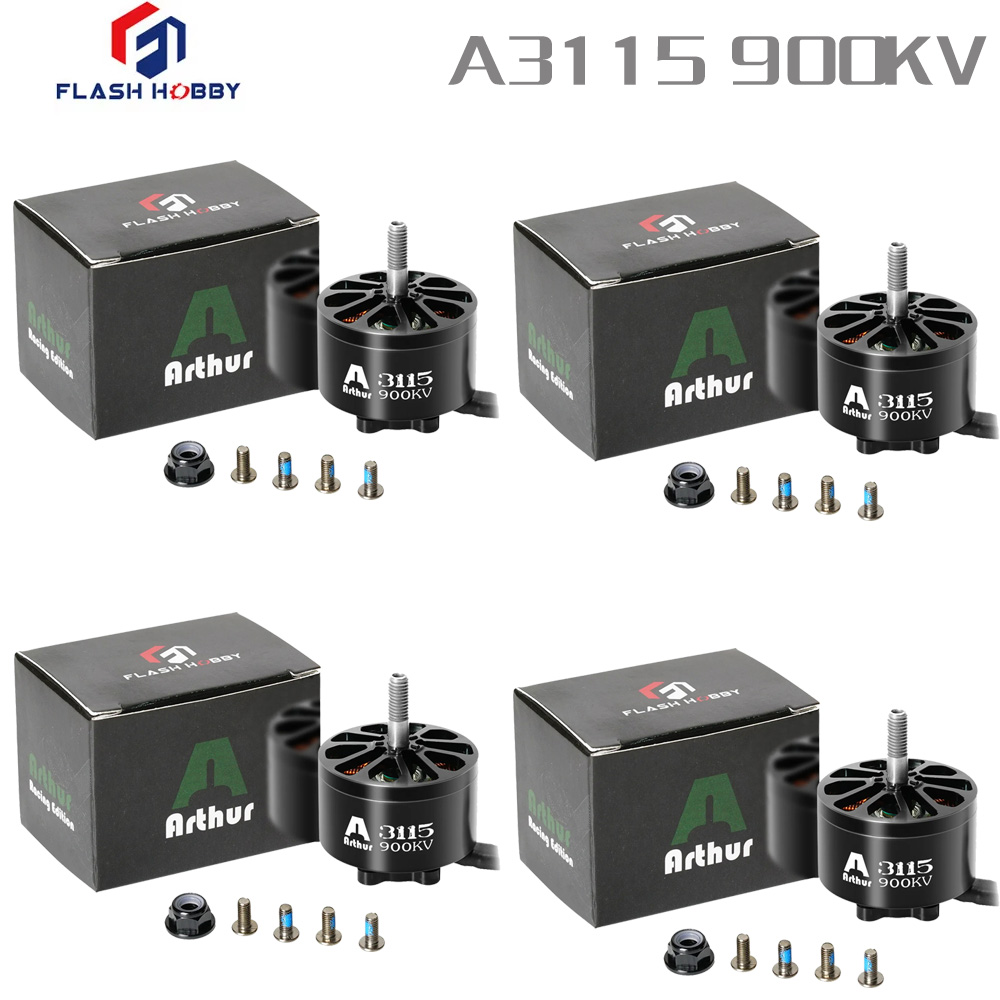 4 ピース/ロット FLASHHOBBY ブラシレスモーター A3115 3115 900KV 高トルクモーター 6S FPV フリースタイル 9 インチ 10 インチ長距離ドローン用