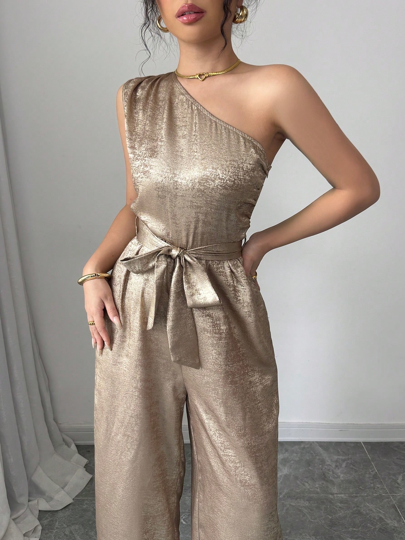 Women High Waist White Halter Neck Zip Front Wide Leg Jumpsuit, Elegant Sleeveless Casual Party Vacation Romper