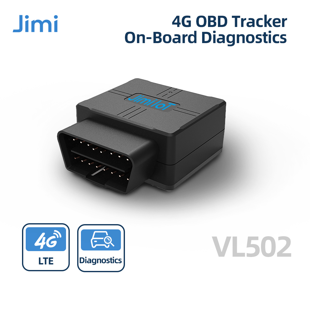 Jimi VL502 Mini OBD GPS Tracker With On-Board Diagnostics Real-time Tracking Multiple Alerts Driver Behaviors Locator Free APP