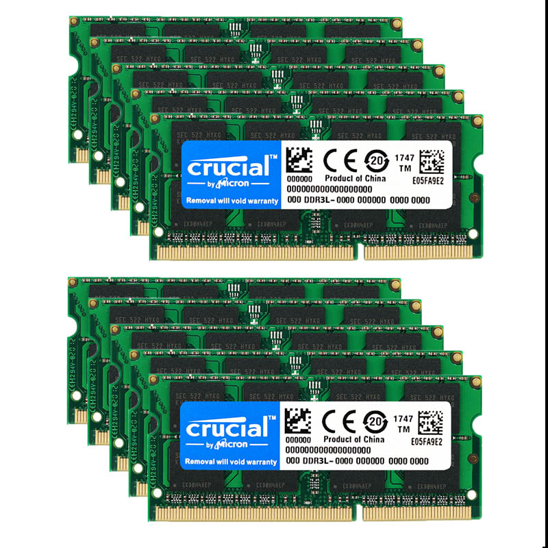 Wholesale 10Pcs DDR3L 4GB 8GB 1600MHz 1333MHz Laptop Memory  PC3L 12800S 1.35V Non ECC SO-DIMM Notebook RAM 204PIN
