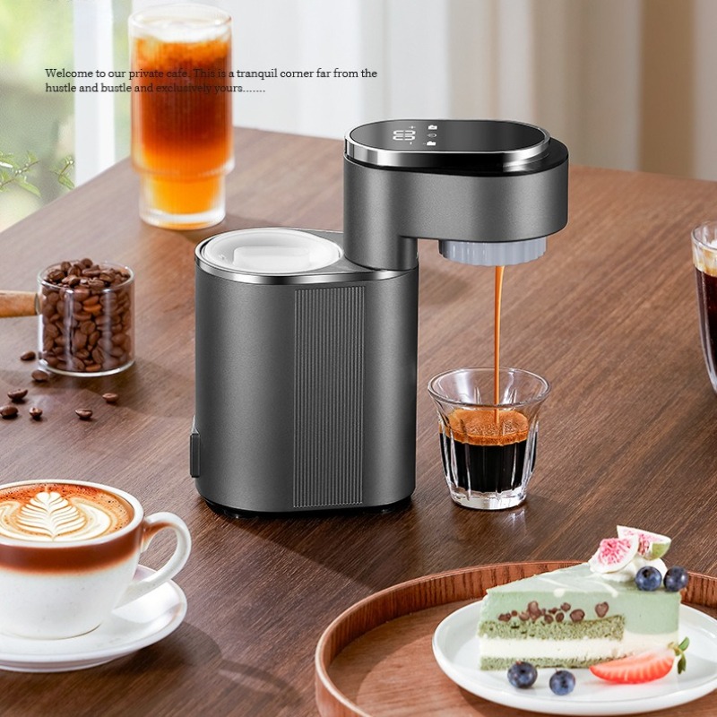 コンパクトカプセルコーヒーマシン、ミニ自動エスプレッソ抽出機、温度調節可能な家庭用コーヒーメーカー