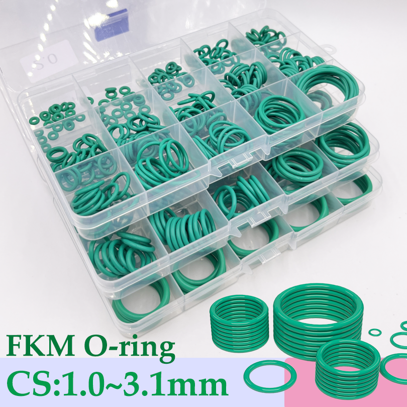 250s グリーン FKM O リングシールガスケット耐熱性高硬度腐食 CS 1/1.5/2/2.4/3.1 フッ素ゴムシール O リングキット