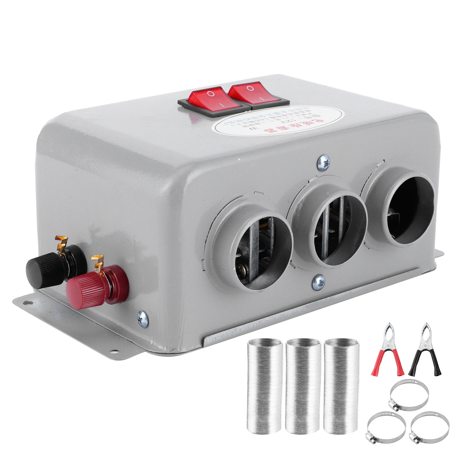 12V コンパクトカーヒーター 3 穴 600W‑800W 冬用急速加熱ウォーマー霜取り低騒音