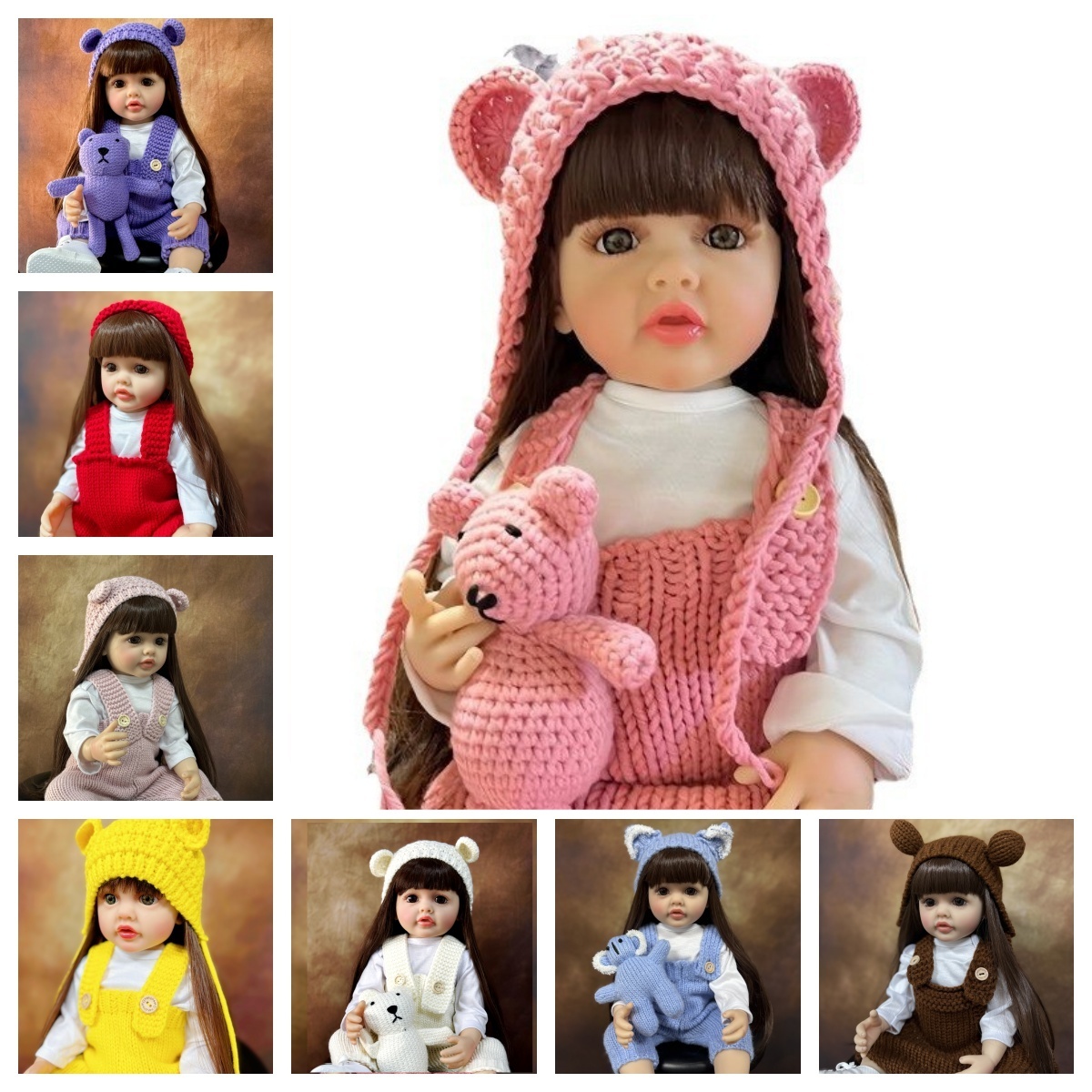 人形の服 19-22 インチリボーンベビードール 48-55 センチメートルリボーン幼児人形服アクセサリージャンプスーツドレスセーターニット